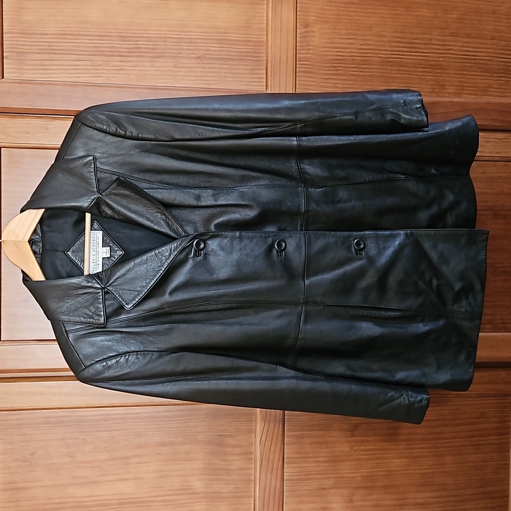 Black Lambskin Jacket size large